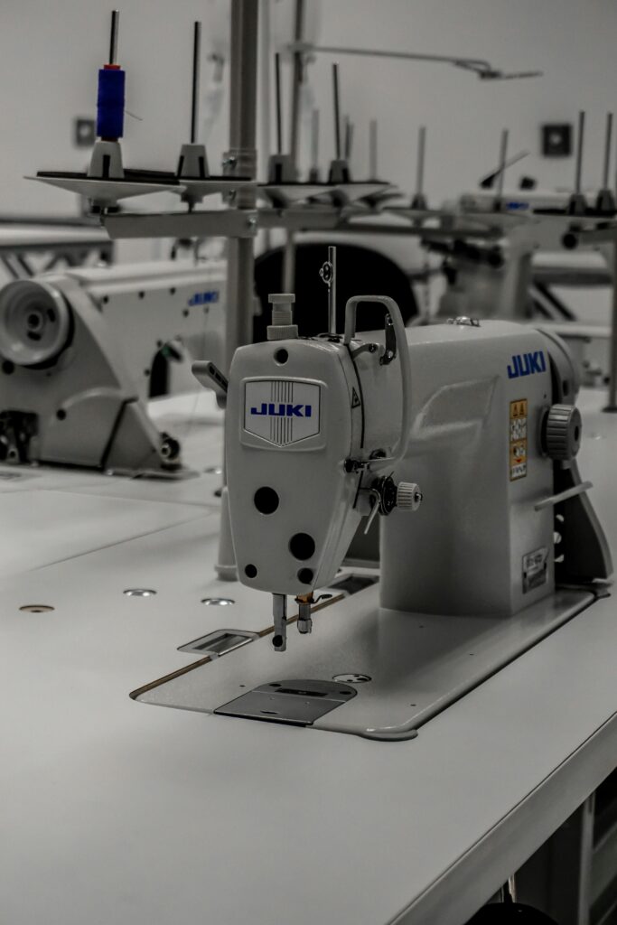 繊維の縫製工場