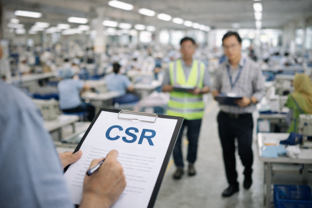 第三機関によるアパレル工場のCSR非通知モニタリング