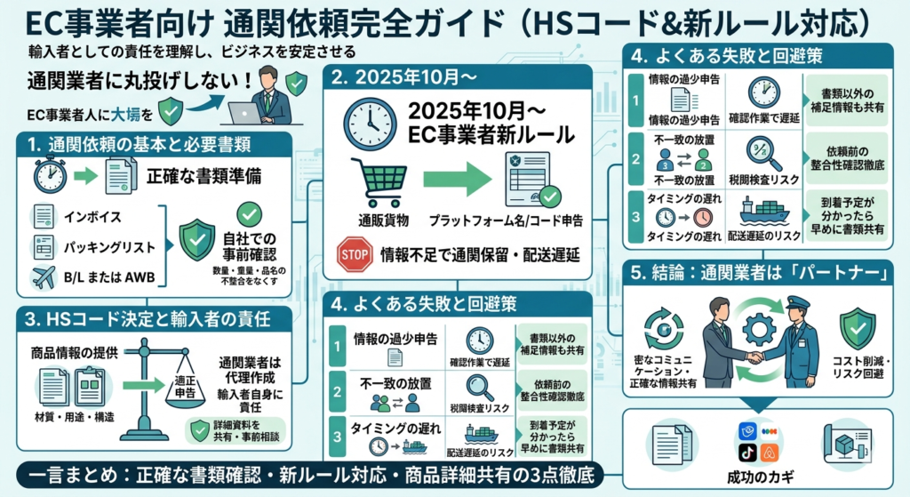 EC事業者向け通関依頼の完全ガイド