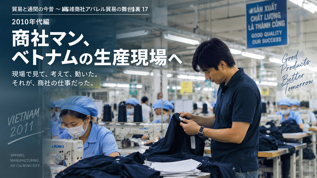 2010年代のベトナム縫製工場で生産現場を確認する商社マン｜繊維商社アパレル貿易の舞台裏