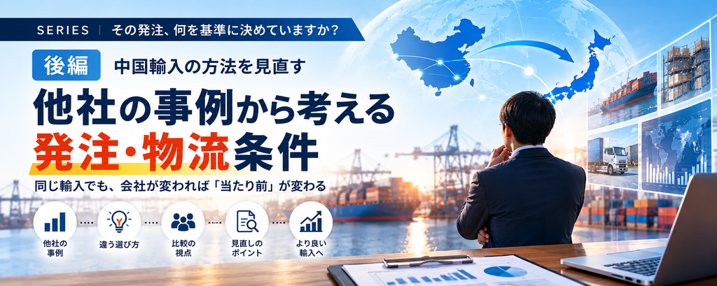 中国輸入の発注・物流条件を他社の事例から見直す考え方